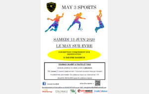 13 juin 2020 Tournoi -  MAY 3 SPORTS - Hand Foot Basket 